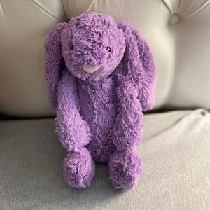 Jellycat Medium Purple Bashful Bunny Retired Plushy Stuffed Toy